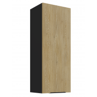 szafka kuchenna górna wysoka 40 cm CREMA 40 G-108 1F dąb cremona / czarny mat